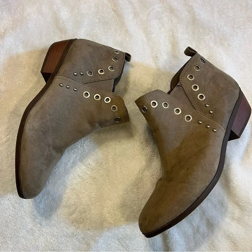 Circus by Sam Edelman Paula Logan Ankle Booties Big Girls Size 4 Faux Suede